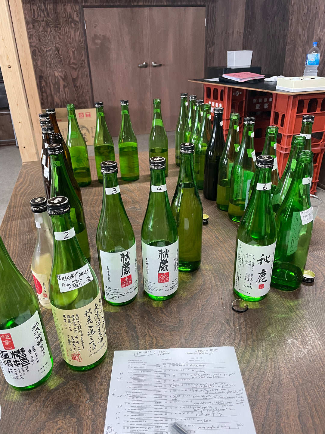 Akishika Shuzo Visit- tasting notes on 28 different sake, 5/24/24