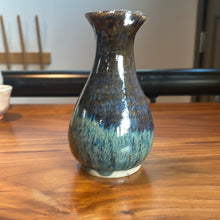 Load image into Gallery viewer, Vintage blue glazed tokkuri, Hokkaido artist
