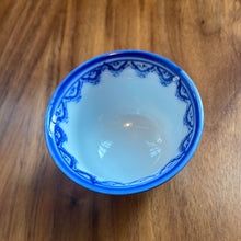 Load image into Gallery viewer, Vintage celadon blue and white Arita-ware ochoko with playing children design
