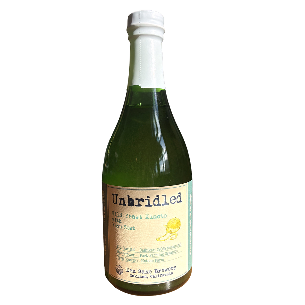 Den "Unbridled" Wild Yeast Kimoto Junmai with yuzu zest