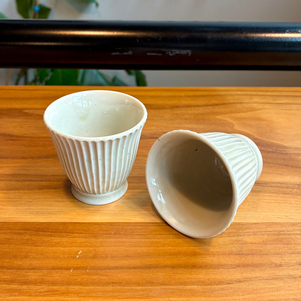 Natsuki Ogura: White Ceramic Cups (set of 2)