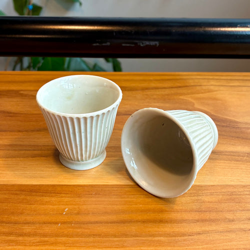 Natsuki Ogura: White Ceramic Cups (set of 2)