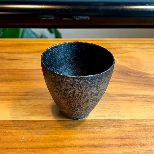 Tomohito Woodworks: Black Lacquer Cup, Rugged