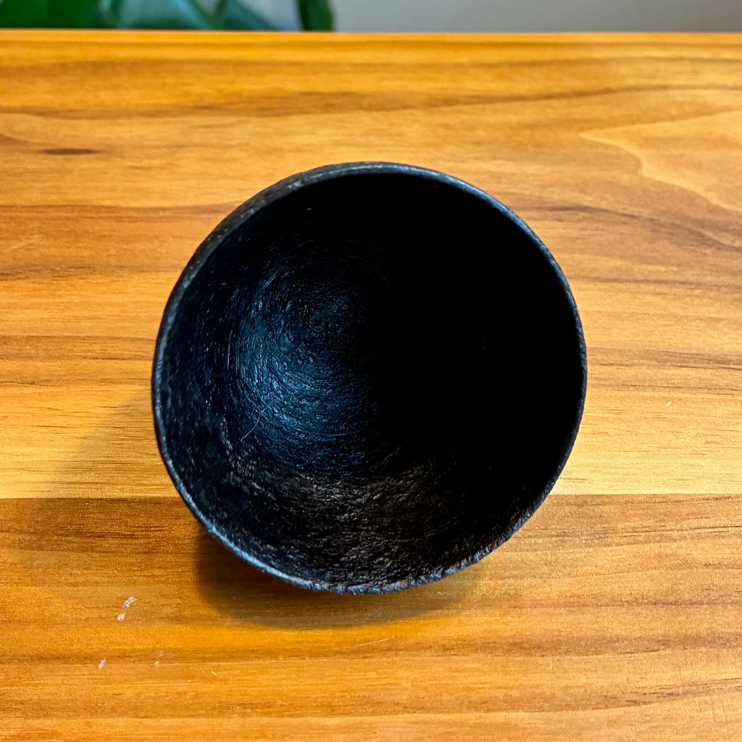 Tomohito Woodworks: Black Lacquer Cup, Rugged