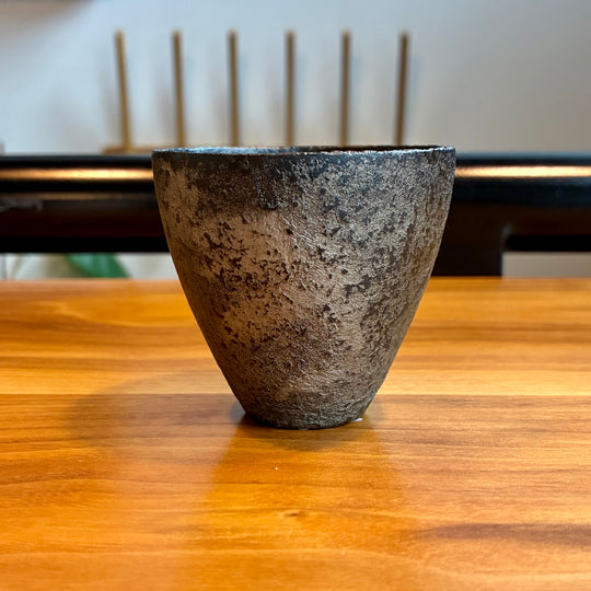Tomohito Woodworks: Black Lacquer Cup, Rugged