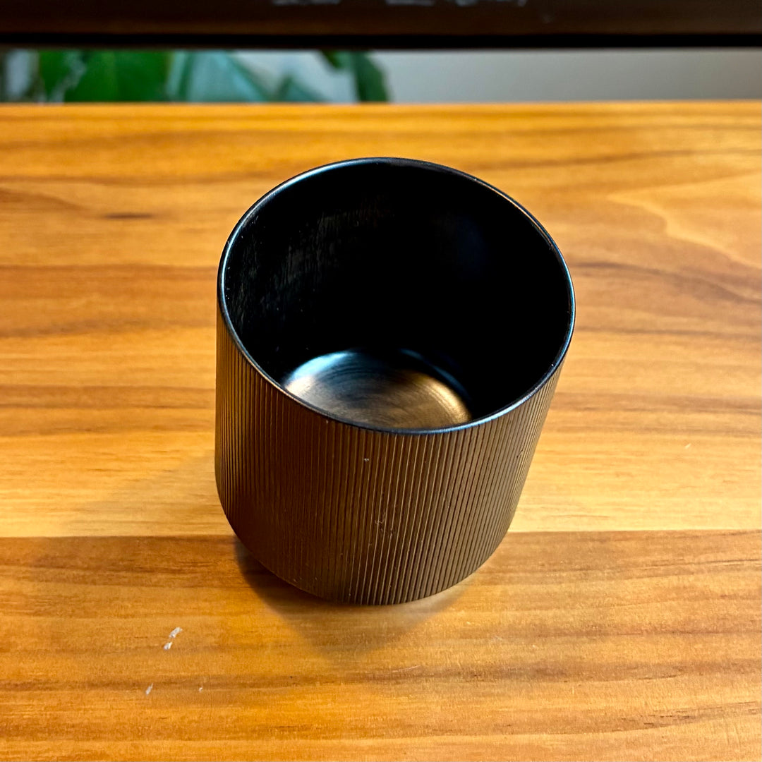 Tomohito Woodworks: Black Lacquer with Silver Trim