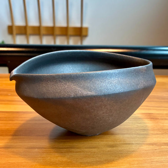 Yuta Tsukamoto- Beveled Black Cups + Katakuchi Set (3 pcs)