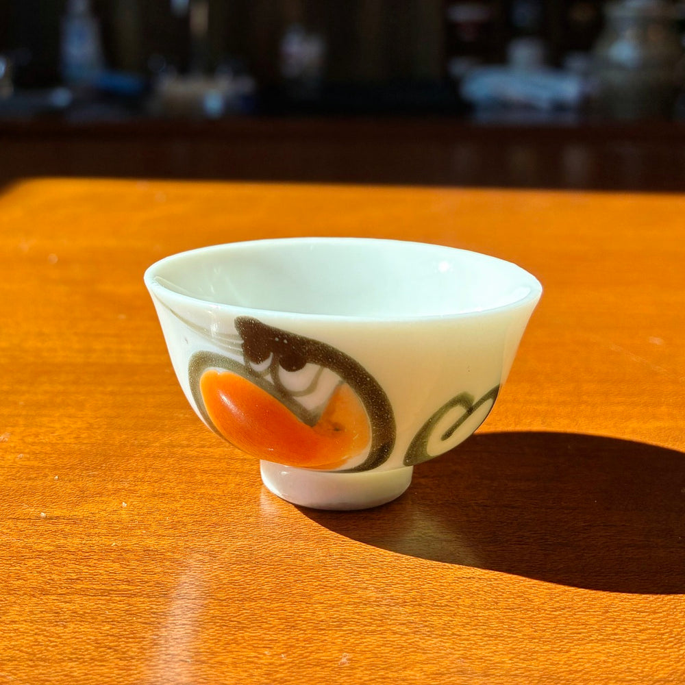 Hand-painted daruma ochoko, Japan vintage