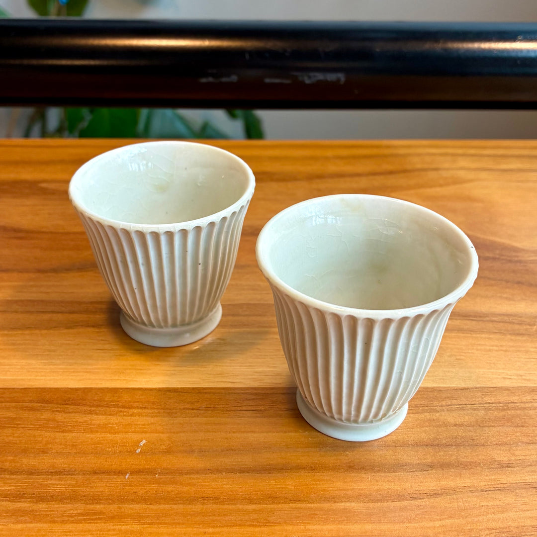 Natsuki Ogura: White Ceramic Cups (set of 2)