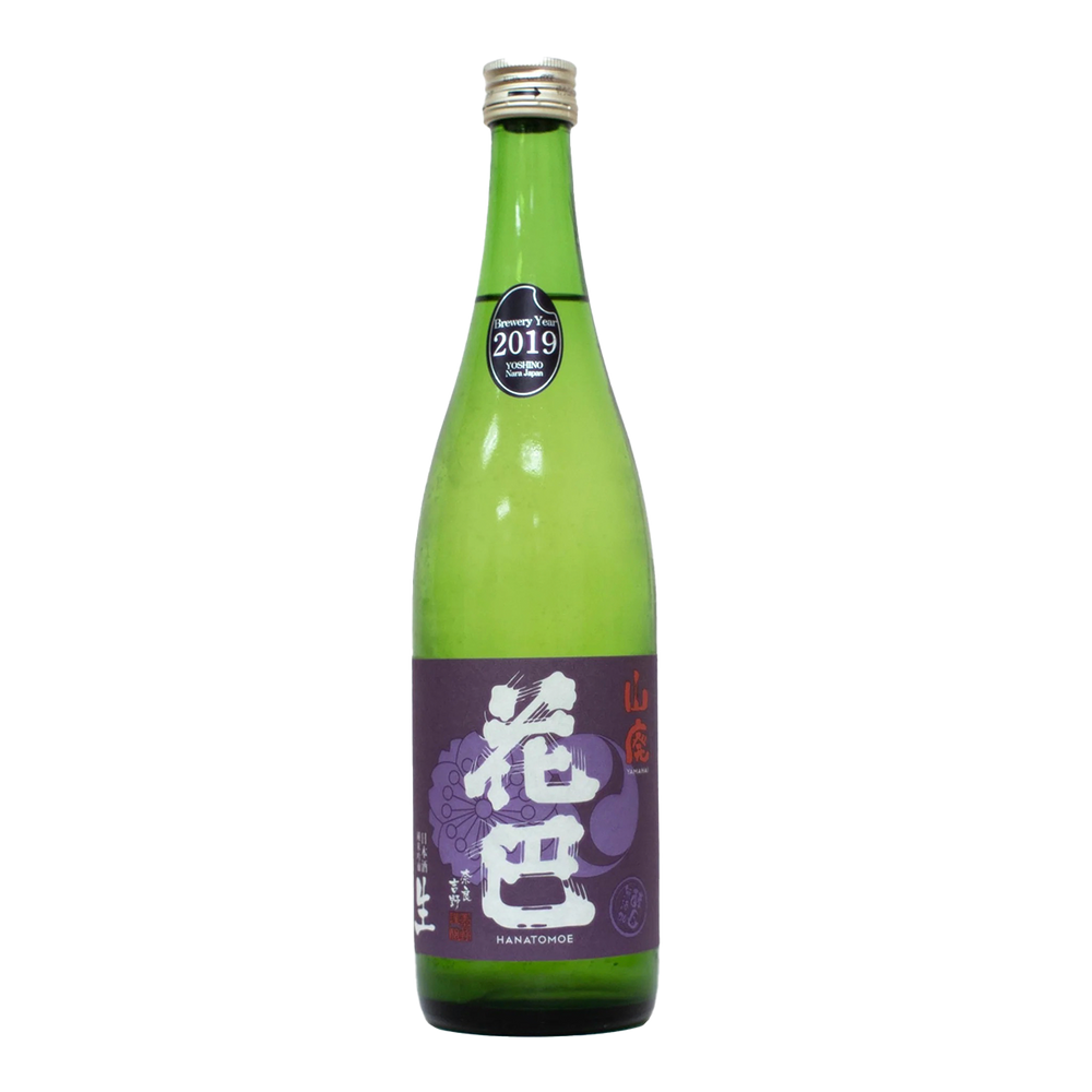 Miyoshino Jozo Hanatomoe Usunigori Junmai Ginjo Sake [back vtg: 2021 bottling date]